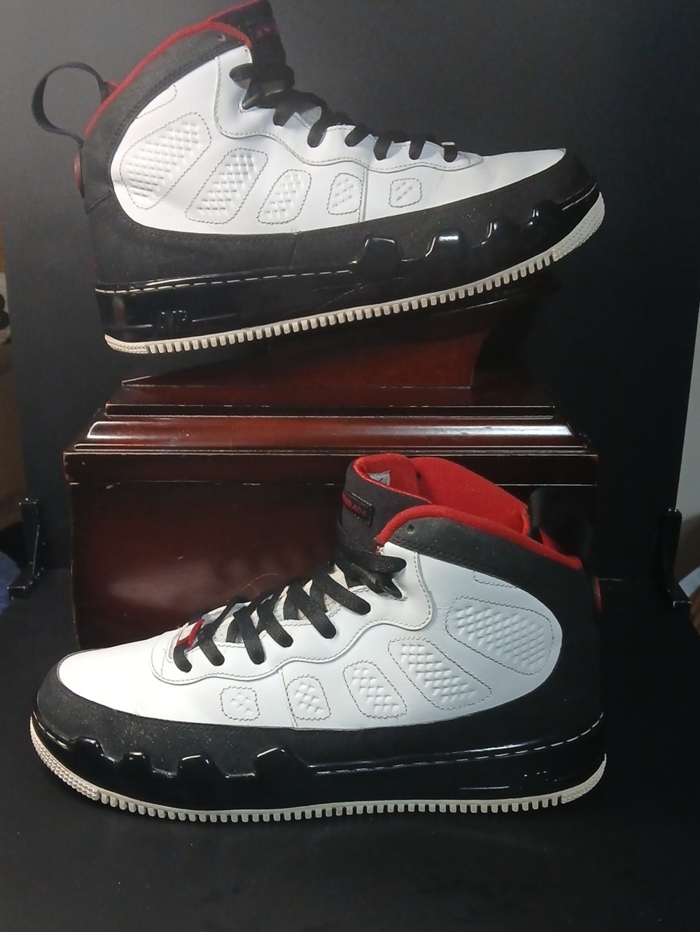 Air Jordan Fusion 9 'White Black Red' (2009) .Mens Size-12.  100%AUTHENTIC!